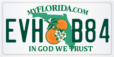 FL license plate EVHB84