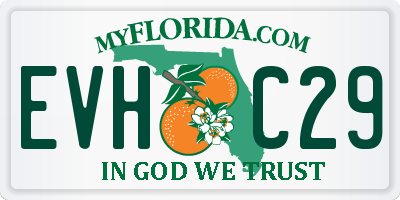 FL license plate EVHC29