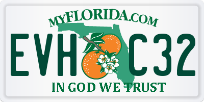 FL license plate EVHC32