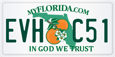 FL license plate EVHC51