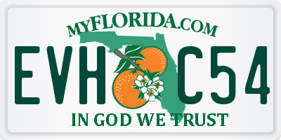FL license plate EVHC54