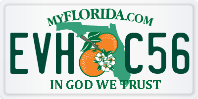 FL license plate EVHC56