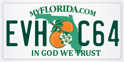 FL license plate EVHC64