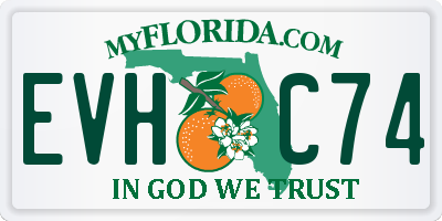 FL license plate EVHC74