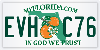 FL license plate EVHC76