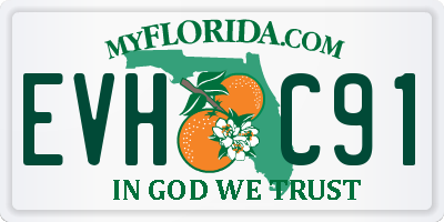 FL license plate EVHC91
