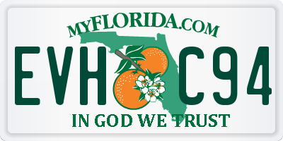 FL license plate EVHC94