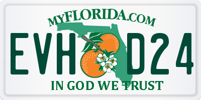 FL license plate EVHD24