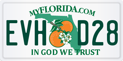 FL license plate EVHD28