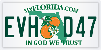 FL license plate EVHD47