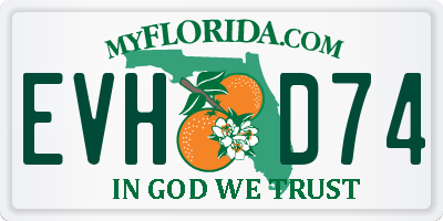FL license plate EVHD74