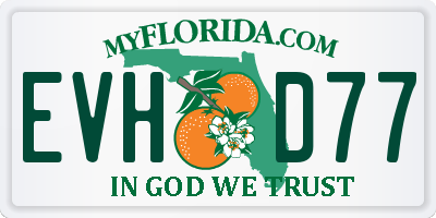 FL license plate EVHD77