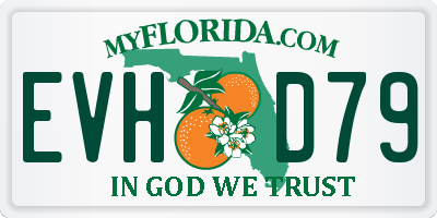 FL license plate EVHD79