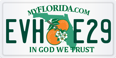 FL license plate EVHE29