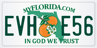 FL license plate EVHE56