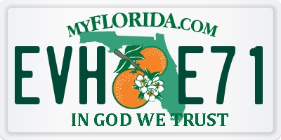 FL license plate EVHE71