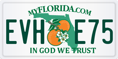 FL license plate EVHE75