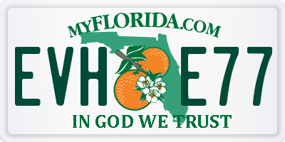 FL license plate EVHE77