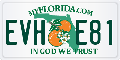 FL license plate EVHE81