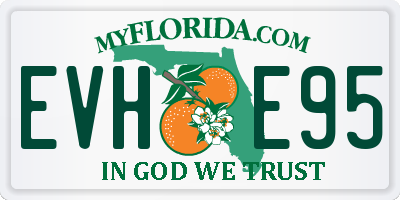 FL license plate EVHE95