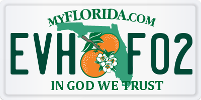 FL license plate EVHF02