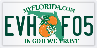 FL license plate EVHF05