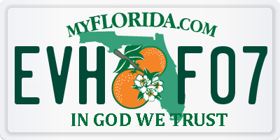 FL license plate EVHF07