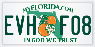 FL license plate EVHF08