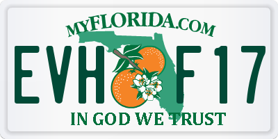 FL license plate EVHF17