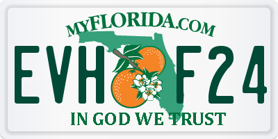 FL license plate EVHF24