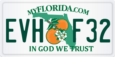 FL license plate EVHF32