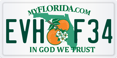 FL license plate EVHF34
