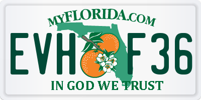 FL license plate EVHF36