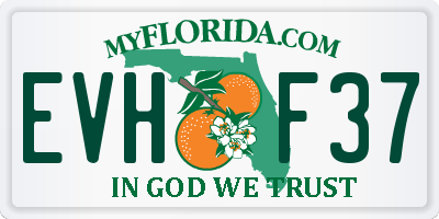 FL license plate EVHF37