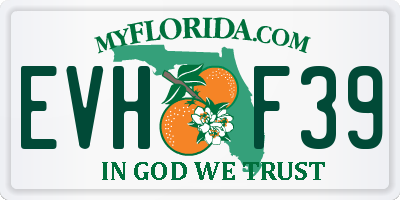 FL license plate EVHF39