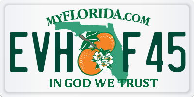 FL license plate EVHF45