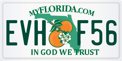 FL license plate EVHF56