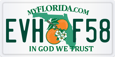 FL license plate EVHF58