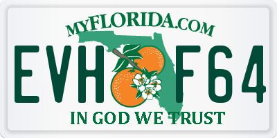 FL license plate EVHF64