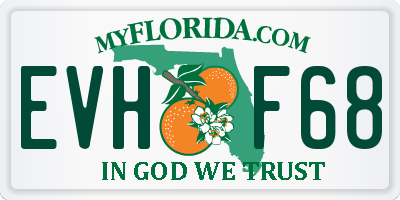 FL license plate EVHF68