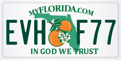 FL license plate EVHF77