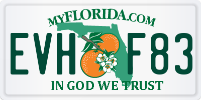 FL license plate EVHF83
