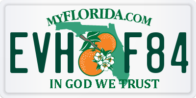 FL license plate EVHF84