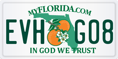 FL license plate EVHG08