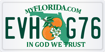 FL license plate EVHG76