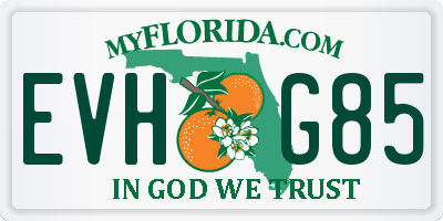 FL license plate EVHG85