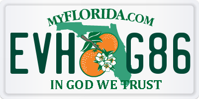 FL license plate EVHG86