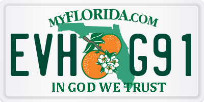 FL license plate EVHG91