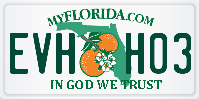 FL license plate EVHH03