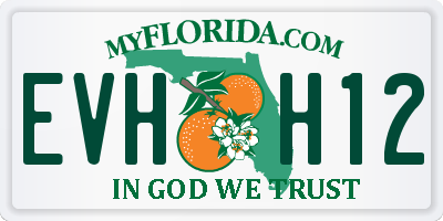 FL license plate EVHH12